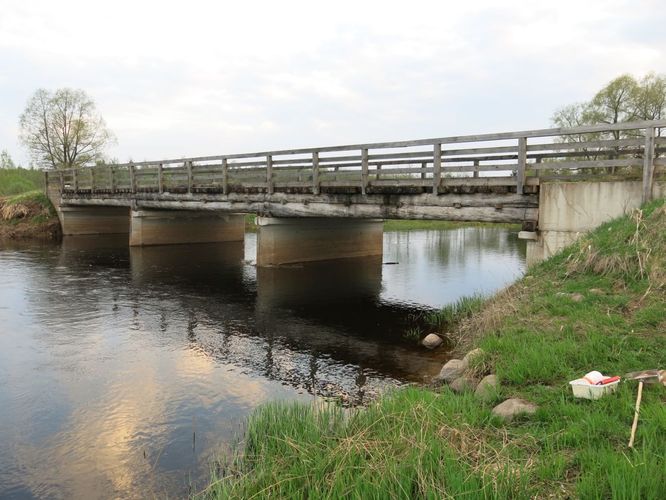 Maakond: Viljandimaa Veekogu nimi: Halliste jõgi Pildistamise aeg: 13. mai 2013 Pildistaja: H. Timm Pildistamise koht: Läti sild Asimuut: