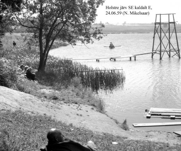 Maakond: Viljandimaa Veekogu nimi: Holstre järv Pildistamise aeg: 24. juuni 1959 Pildistaja: N. Mikelsaar Pildistamise koht: SE kaldalt Asimuut: E