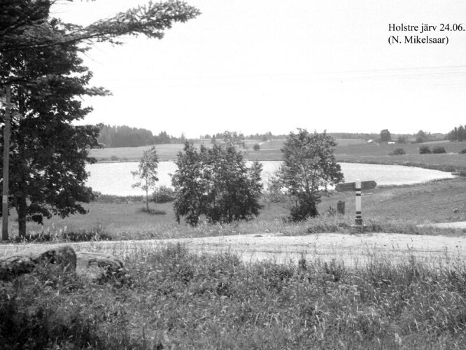 Maakond: Viljandimaa Veekogu nimi: Holstre järv Pildistamise aeg: 24. juuni 1959 Pildistaja: N. Mikelsaar Pildistamise koht: teadmata Asimuut: