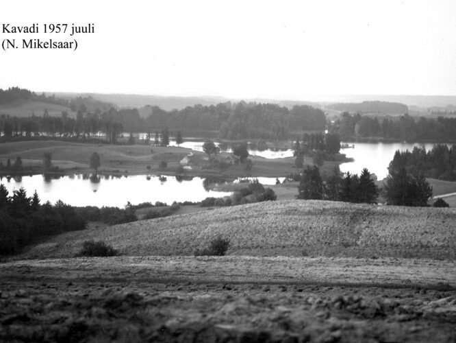 Maakond: Võrumaa Veekogu nimi: Kavadi järv Pildistamise aeg: juuli 1957 Pildistaja: N. Mikelsaar Pildistamise koht: SW osa S kaldalt (H Asimuut: NE