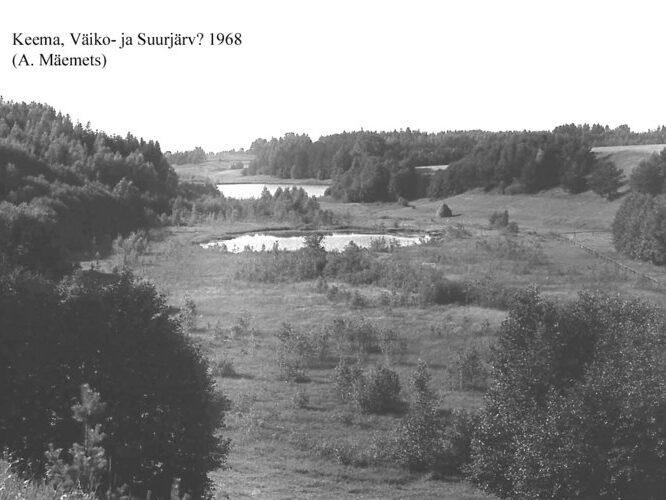 Maakond: Võrumaa Veekogu nimi: Keema Väikejärv Pildistamise aeg: 1968 Pildistaja: A. Mäemets Pildistamise koht: taga Suurj Asimuut: