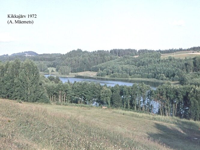 Maakond: Võrumaa Veekogu nimi: Kikkajärv Pildistamise aeg: 1972 Pildistaja: A. Mäemets Pildistamise koht: teadmata Asimuut: