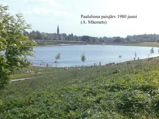 Maakond: Viljandimaa Veekogu nimi: Paala paisjärv Pildistamise aeg: juuni 1980 Pildistaja: A. Mäemets Pildistamise koht: Viljandi, Valuoja Asimuut: