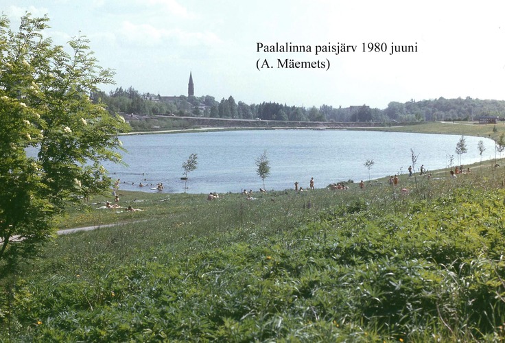 Maakond: Viljandimaa Veekogu nimi: Paala paisjärv Pildistamise aeg: juuni 1980 Pildistaja: A. Mäemets Pildistamise koht: Viljandi, Valuoja Asimuut: