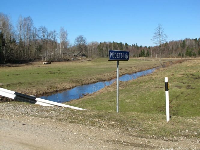 Maakond: Võrumaa Veekogu nimi: Pedetsi jõgi Pildistamise aeg: 25. aprill 2010 Pildistaja: H. Timm Pildistamise koht: Huuhanna Asimuut: