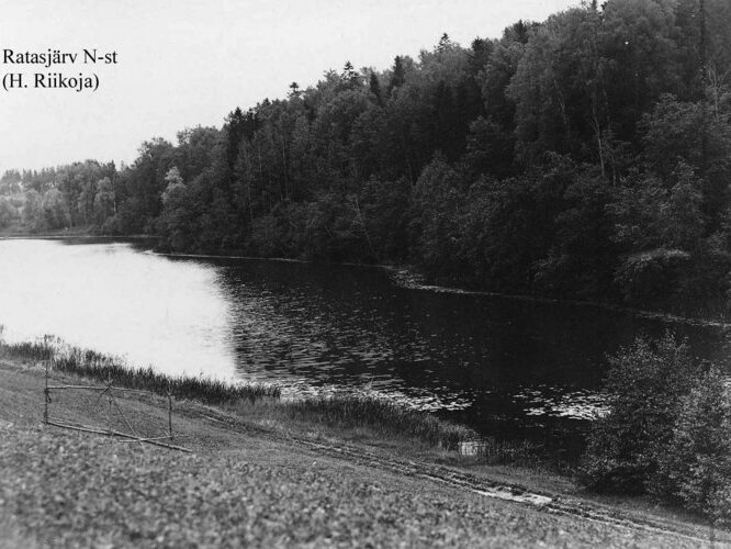 Maakond: Võrumaa Veekogu nimi: Rõuge Ratasjärv Pildistamise aeg: teadmata Pildistaja: H. Riikoja Pildistamise koht: N kaldalt Asimuut: S