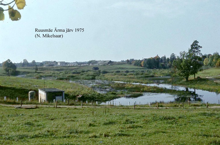 Maakond: Võrumaa Veekogu nimi: Ruusmäe Ärma järv Pildistamise aeg: 1975 Pildistaja: N. Mikelsaar Pildistamise koht: teadmata Asimuut: