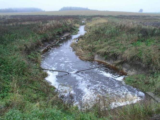 Maakond: Valgamaa Veekogu nimi: Ujuste oja Pildistamise aeg: 19. oktoober 2004 Pildistaja: H. Timm Pildistamise koht: Võru - Valga mnt. Asimuut: