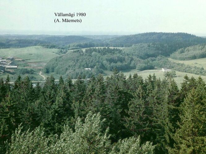 Maakond: Võrumaa Veekogu nimi: Vällamägi Pildistamise aeg: 1980 Pildistaja: A. Mäemets Pildistamise koht: Suure Munam Asimuut: