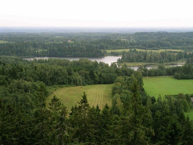 Maakond: Võrumaa Veekogu nimi: Vaskna järv Pildistamise aeg: august 2004 Pildistaja: H. Timm Pildistamise koht: Munamäe tornist Asimuut: