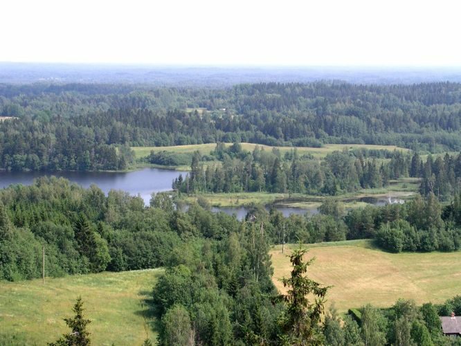 Maakond: Võrumaa Veekogu nimi: Vaskna järv Pildistamise aeg: 13. juuli 2006 Pildistaja: H. Timm Pildistamise koht: Munamäe tornist Asimuut: