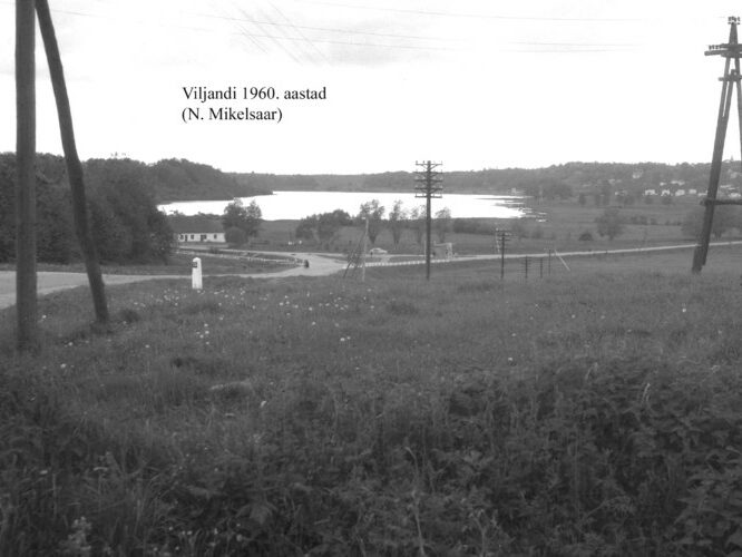 Maakond: Viljandimaa Veekogu nimi: Viljandi järv Pildistamise aeg: 1960 Pildistaja: N. Mikelsaar Pildistamise koht: NE otsast Asimuut: SW