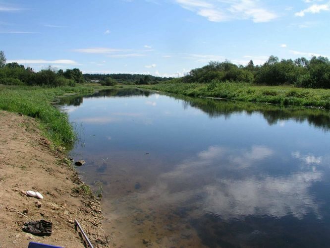 Maakond: Võrumaa Veekogu nimi: Võhandu jõgi Pildistamise aeg: 13. august 2004 Pildistaja: H. Timm Pildistamise koht: Kirumpää Asimuut: